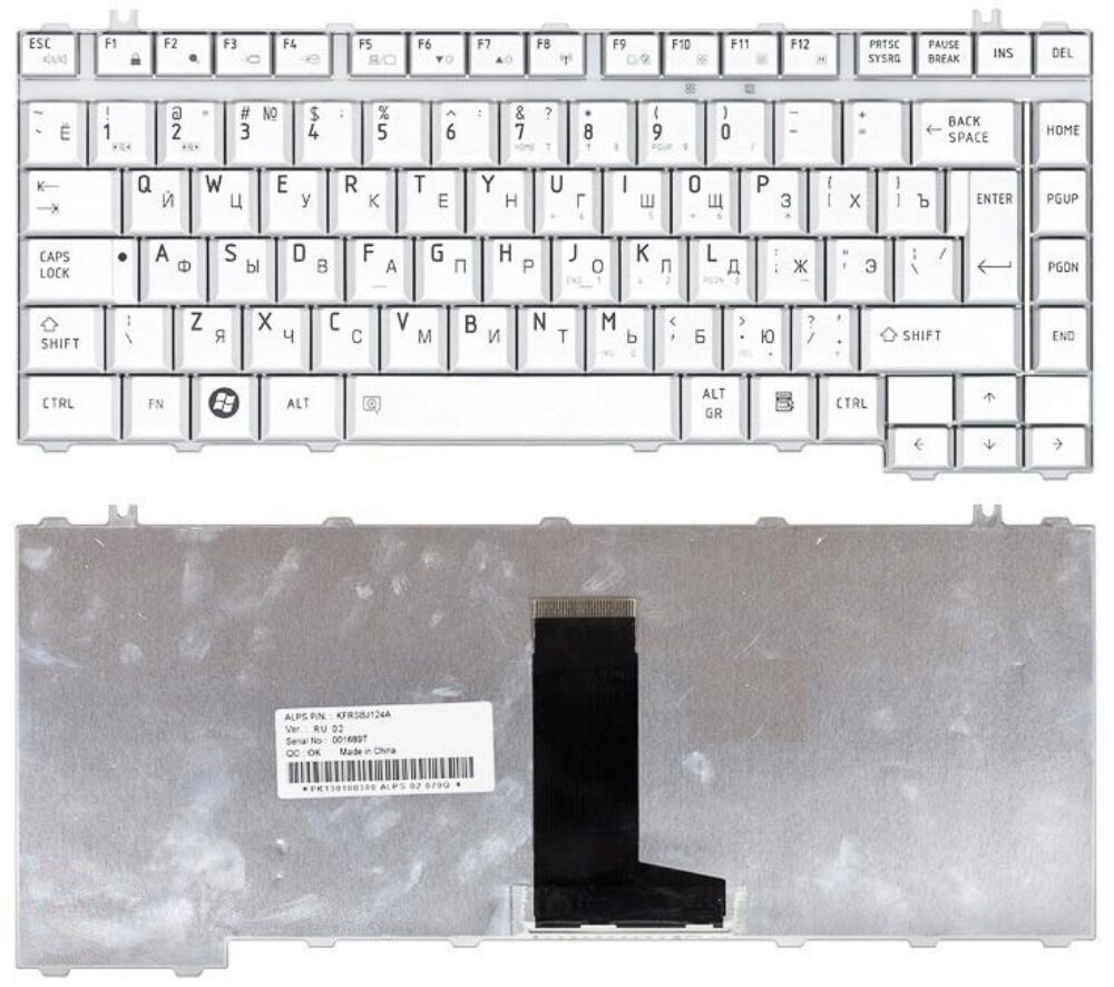 Клавиатура для ноутбука HP Pavilion DV6-6000 серебряная, с рамкой