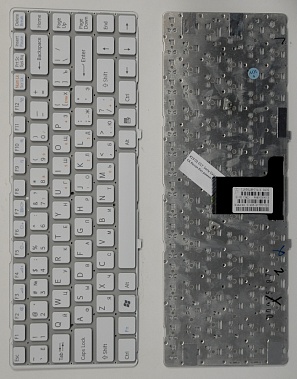 Клавиатура для ноутбука Sony Vaio VPC-EA белая, без рамки