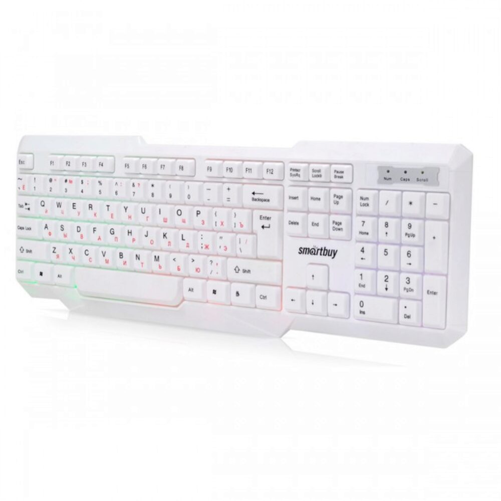 Клавиатура Smartbuy 333 USB бело с подсветкой (SBK-333U-W)