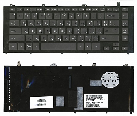 Клавиатура для ноутбука HP ProBook 4420S, 4421S, 4425S, 4426S черная, рамка черная