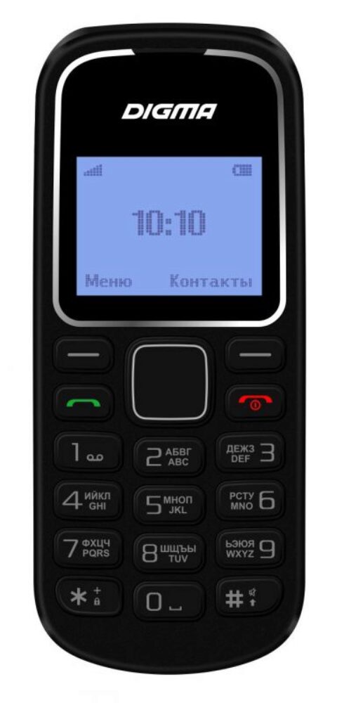 Мобильный телефон Digma Linx A105 2G Linx 32Mb черный 1.44" монохромный 98x68