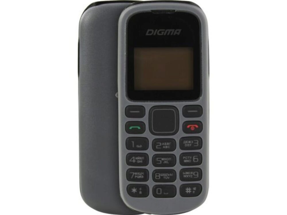 Мобильный телефон Digma Linx A105 2G Linx 32Mb серый 1.44" монохромный 98x68