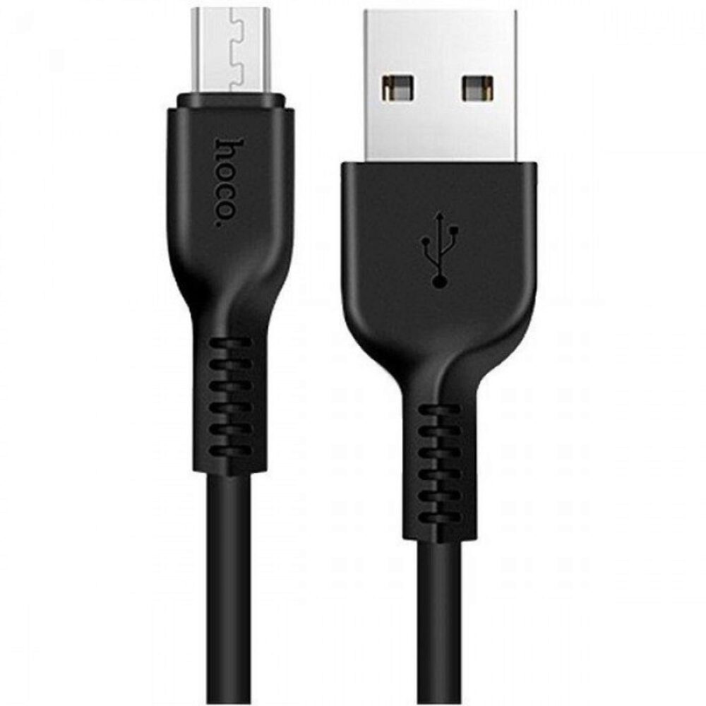 Кабель USB -Am/microB 5p 1.0м HOCO X13 Easy 2.4A силикон черный