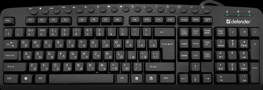 Клавиатура Defender HB-470 Focus RU,черный,мультимедиа