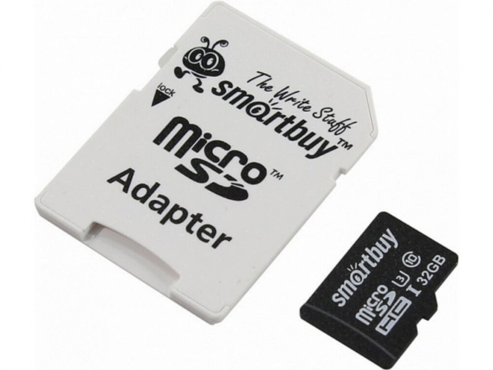 Память MicroSDHC 032Gb Smart Buy Class 10 UHS-I с адаптером SD