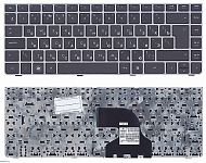 Клавиатура для ноутбука HP Probook 4330S, 4331S черная, рамка серебряная