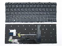 Клавиатура для ноутбука HP Pavilion x360, 1030 G2 черная, без рамки, с подсветкой
