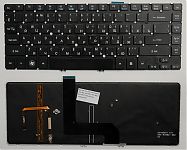 Клавиатура для ноутбука Acer Aspire M3-481, M5-481, M5-481G, M5-481T, M5-481TG черная, с подсветкой