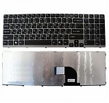 Клавиатура для ноутбука Sony Vaio SVE1511 черная, рамка серая