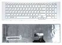Клавиатура для ноутбука Sony Vaio VPC-EJ, VPCEJ белая, с рамкой
