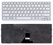 Клавиатура для ноутбука Sony Vaio SVE1411 белая, с рамкой