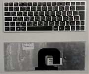 Клавиатура для ноутбука Sony Vaio VPC-YA, VPC-YB черная, рамка серебряная