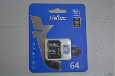 Память MicroSDXC 064GB Netac 10 UHS-1 c адаптером SD