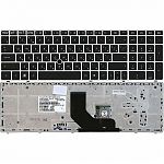 Клавиатура для ноутбука HP Probook 6560b, 6560p, 6565b, 8560b, 8570b черная, рамка серебряная, с джо