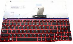 Клавиатура для ноутбука Lenovo IdeaPad G580, G585, G780, Z580, Z580A, Z585, Z780, V580 черная, рамка