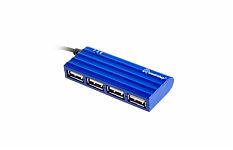 Разветвитель USB 2.0 HUB Smartbuy 4 порта голубой (SBHA-6810-B)