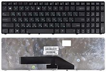 Клавиатура для ноутбука Asus K50, K60, K70 черная, с рамкой