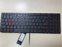 Клавиатура для ноутбука Acer Aspire VX5-591G, VX5-591, VX15, VN7-593 черная, красные кнопки, с подсв