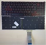 Клавиатура для ноутбука Acer Nitro AN515-54, AN715-51 черная, красные кнопки, с подсветкой