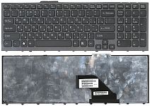 Клавиатура для ноутбука Sony Vaio VPC-F11 черная, рамка черная