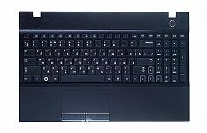 Клавиатура для ноутбука Samsung NP300V5A черная, верхняя панель в сборе