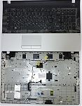 Клавиатура для ноутбука Samsung NP300E7A, NP305E7A черная, верхняя панель в сборе
