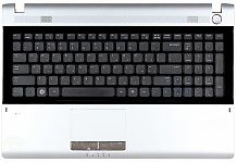 Клавиатура для ноутбука Samsung RV511, RV515, RV520 черная, верхняя панель в сборе