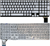 Клавиатура для ноутбука Sony Vaio VPC-SE серебряная, без рамки