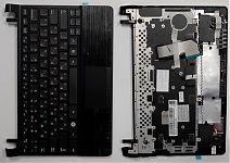 Клавиатура для ноутбука Samsung N230 черная, верхняя панель в сборе