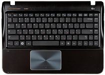 Клавиатура для ноутбука Samsung SF310 черная, верхняя панель в сборе