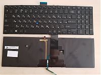 Клавиатура для ноутбука Toshiba Satellite R50-C, Tecra A50-C, Z50-C черная, с рамкой, с подсветкой, 