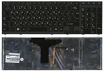 Клавиатура для ноутбука Toshiba Satellite A660, A665, Qosmio X770, P750, P755 черная, рамка черная, 