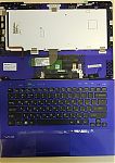Клавиатура для ноутбука Sony Vaio VPC-SB, VPC-SD черная, верхняя панель в сборе (синяя)