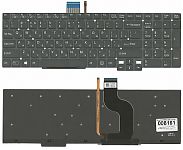 Клавиатура для ноутбука Sony Vaio SVT15 черная, без рамки, с подсветкой
