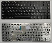 Клавиатура для ноутбука Lenovo IdeaPad U400 черная, без рамки
