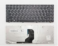 Клавиатура для ноутбука Lenovo IdeaPad Z450, Z460, Z460A, Z460G черная, рамка серая
