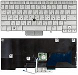 Клавиатура для ноутбука HP EliteBook 2740P, 2760P серебряная, с джойстиком