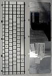 Клавиатура для ноутбука Asus N75, N75SF, N75SL серебряная