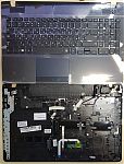 Клавиатура для ноутбука Samsung NP270E5E, NP270E5V, NP270E5J, NP270E5G, NP270E5U черная, синяя верхн