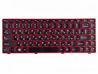 Клавиатура для ноутбука Lenovo IdeaPad Z380, Z480, Z485, G480 черная, с красной рамкой